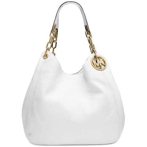 michael kors white tote|michael kors white shoulder bag.